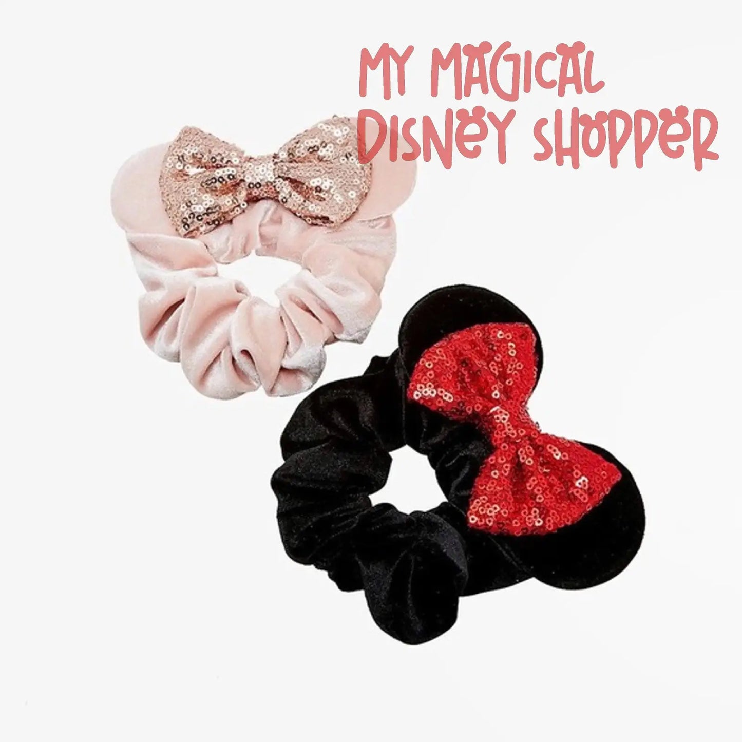Minnie Mouse Scrunchie with Ears, 2 Pack