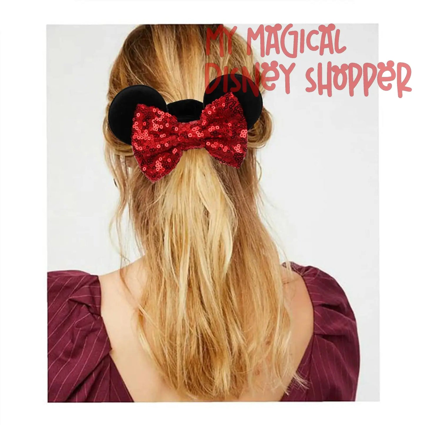 Minnie Mouse Scrunchie with Ears, 2 Pack