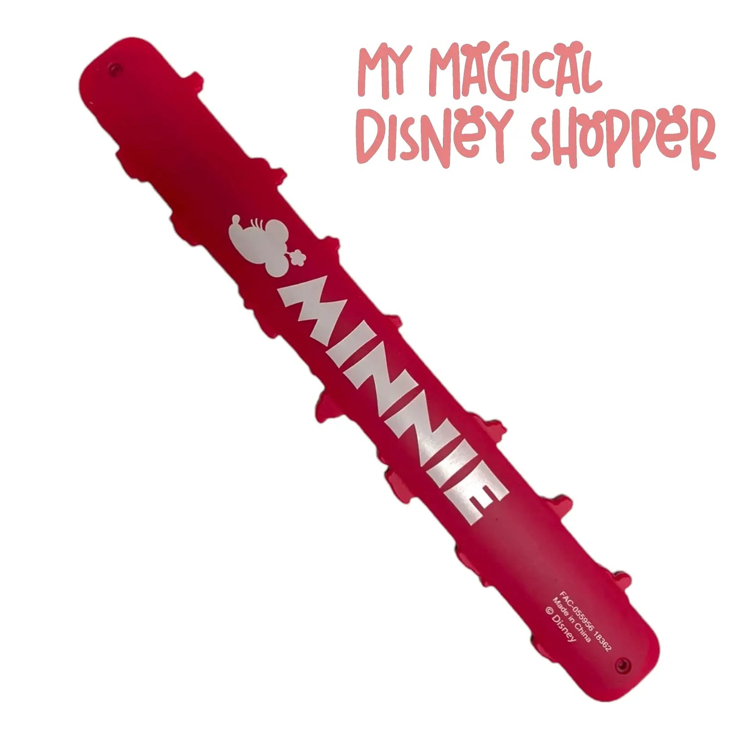 Minnie Mouse with Hearts Disney Slap Bracelet - Pink