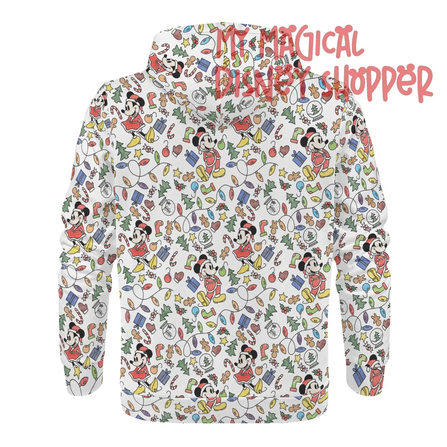 My Magical Christmas Mouse Mens All Over Print Warm Velvet Hoodie