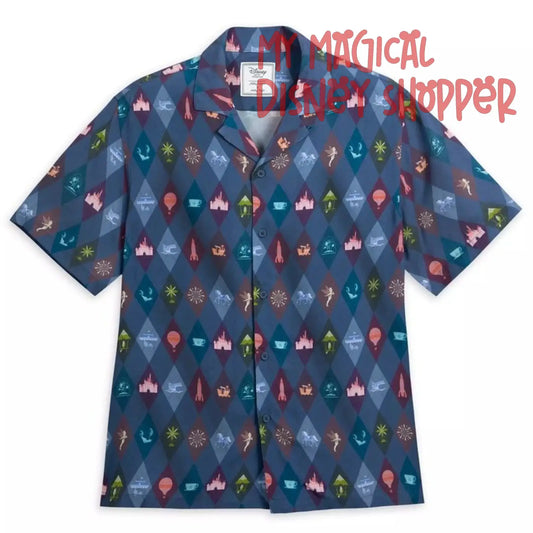 Disneyland Artist Collection by Ashley Eckstein and Ashley Taylor Icons Woven Shirt - Adult Medium