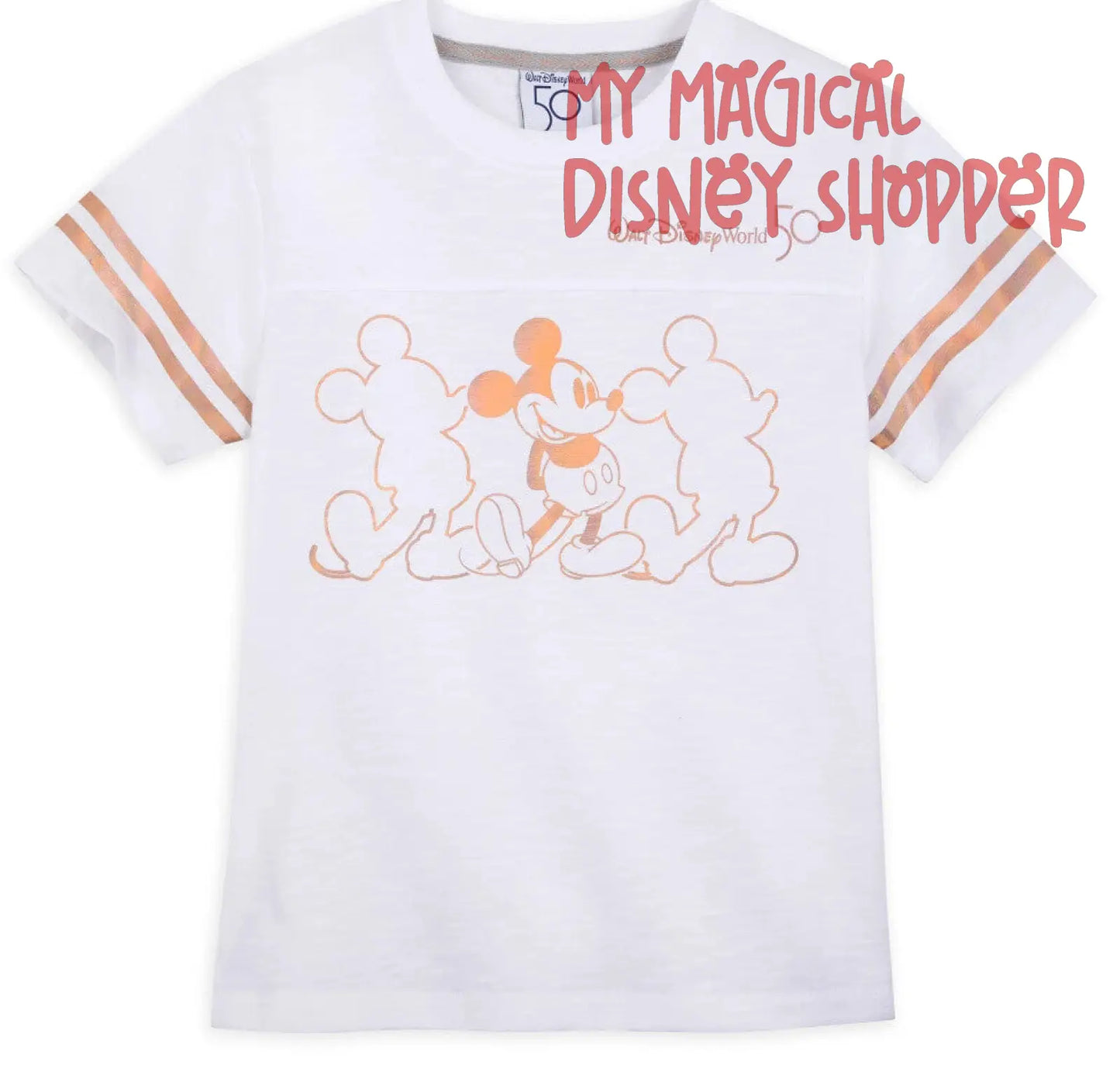Walt Disney World 50th Anniversary Rose Gold Kids Shirt