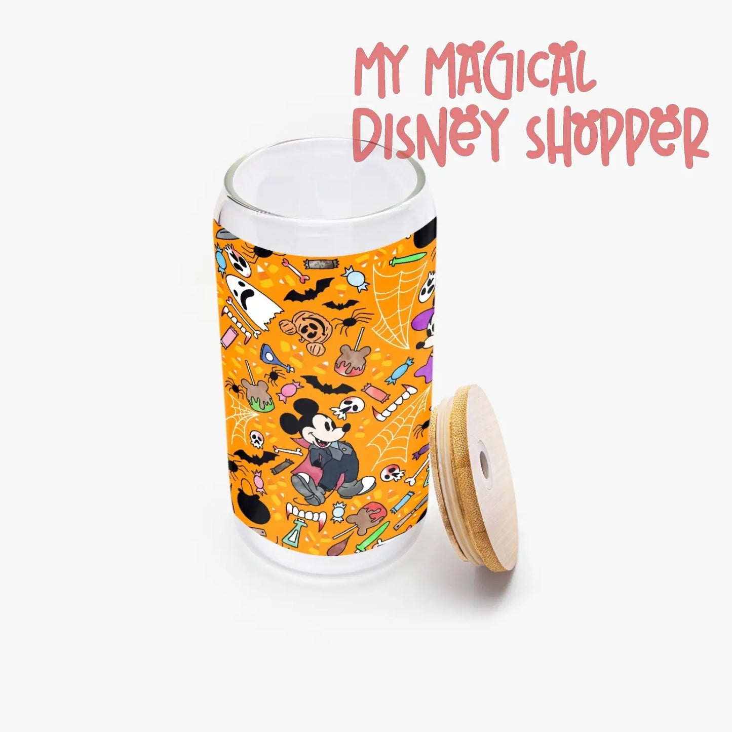 Not So Scary Drinking Glass with Bamboo Lid