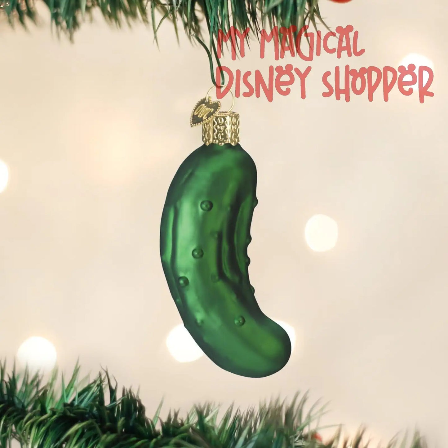 Pickle Glass Blown Ornament - Old World Christmas Ornament