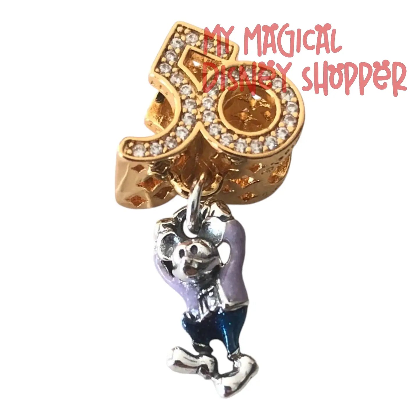 Pandora Disney Parks Mickey Mouse 50th Anniversary Dangle Charm
