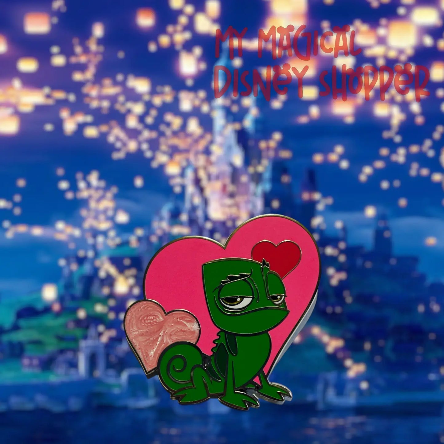 Pascal with Hearts Tangled Disney Disneyland Paris Pin - Valentine's Day 2022