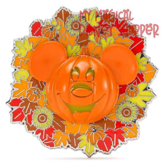 *Pink Price*Mickey Mouse Light-Up Jack-O'-Lantern Wreath Pin