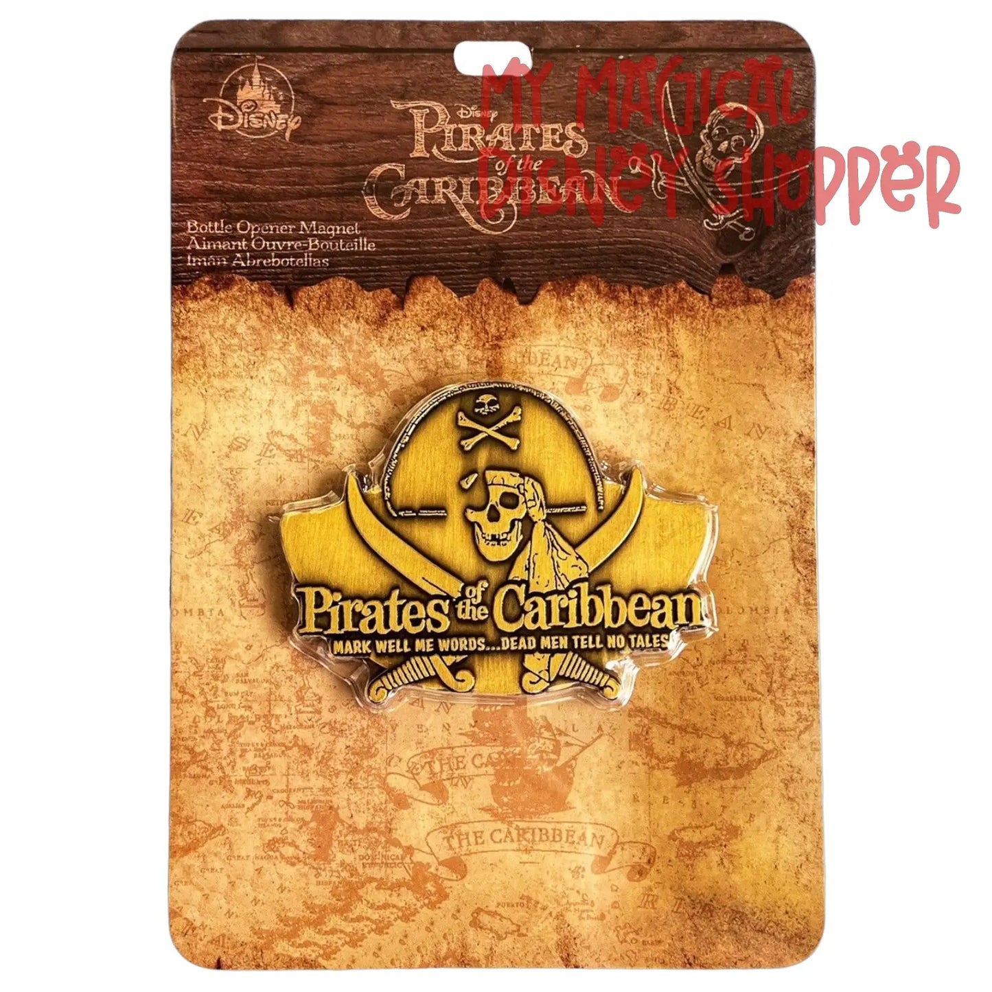 Pirates Of The Caribbean Disney Bottle Opener Magnet