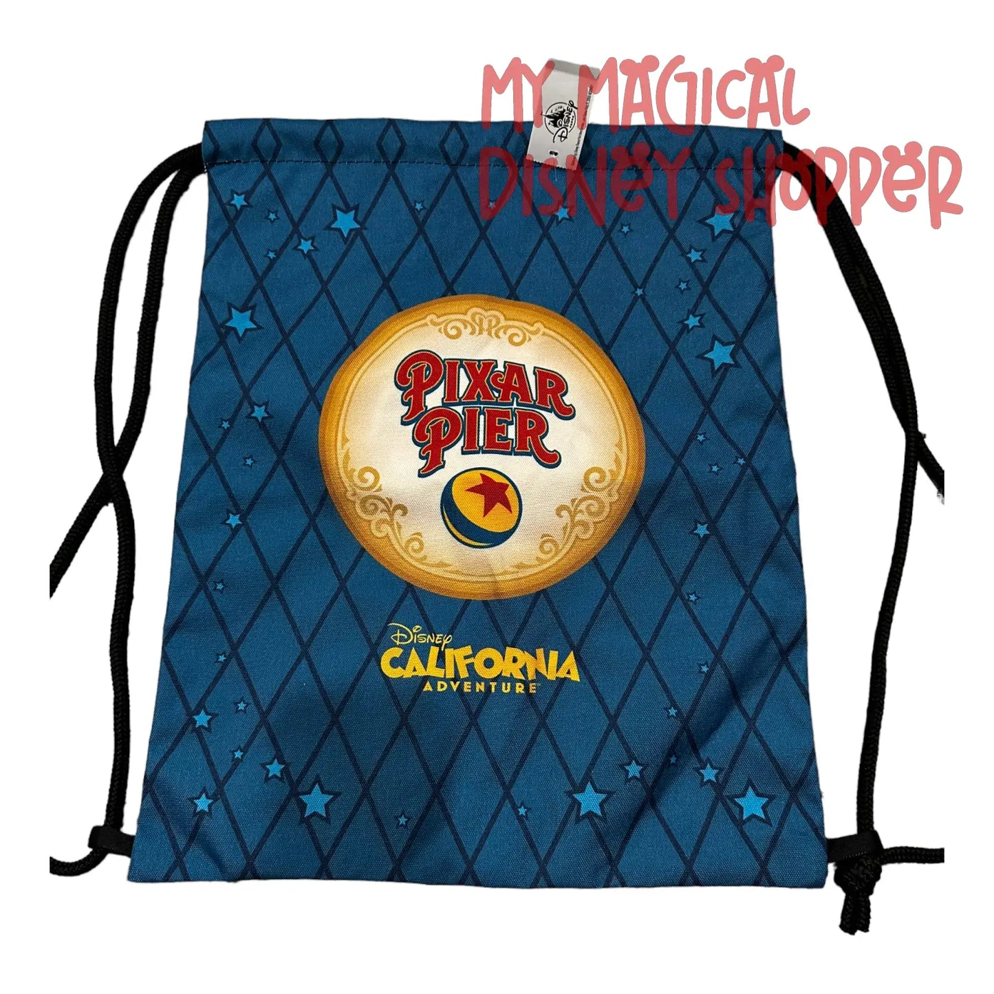 Pixar Pier & Disney California Adventure Drawstring Media Bag
