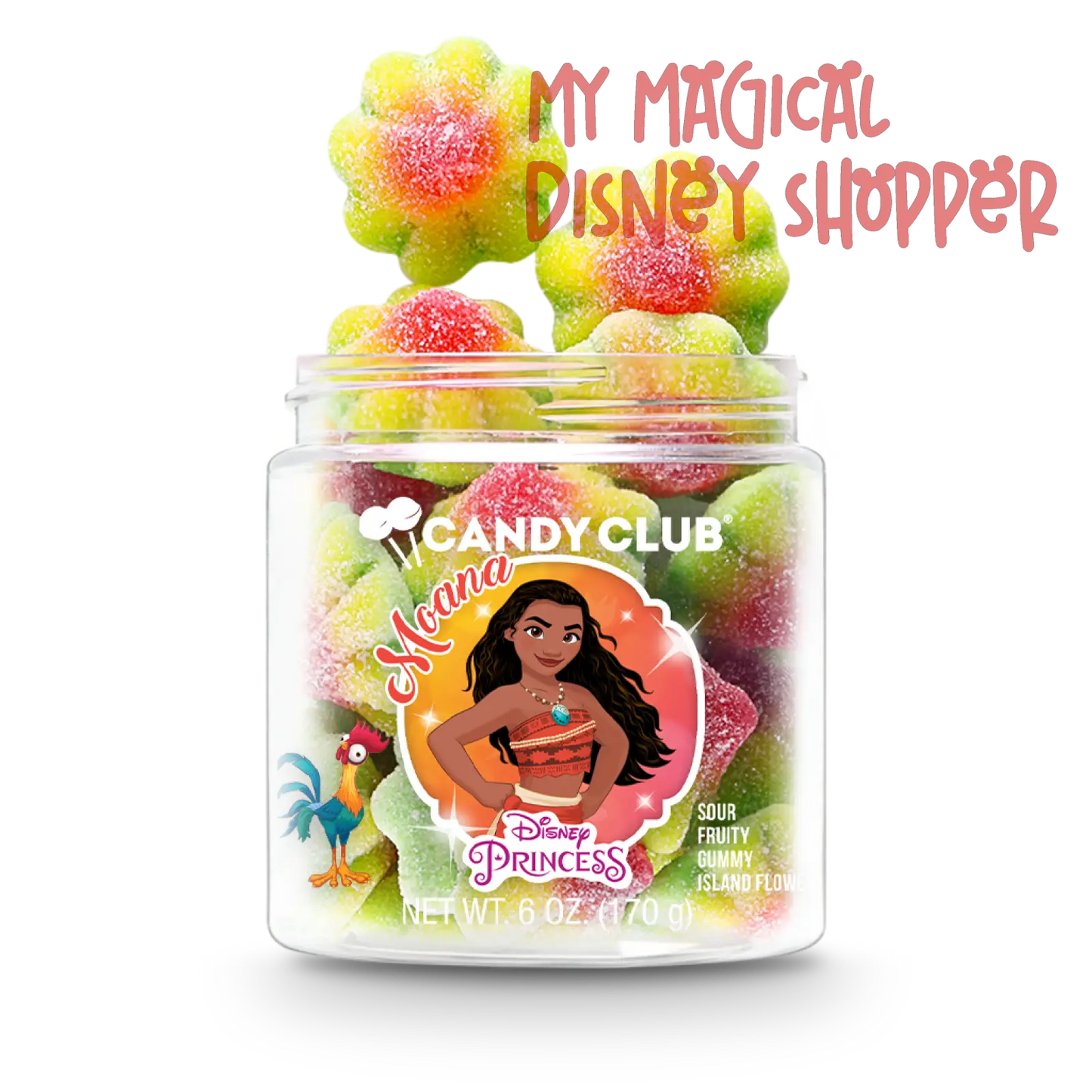 Princess Moana Sour Fruity Gummy Island Flowers Candy