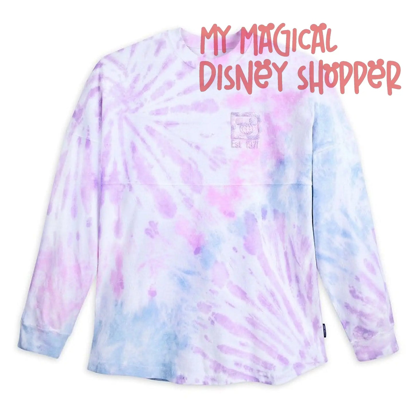 Purple and Blue Walt Disney World Pastel Tie Dye Adult Spirit Jersey