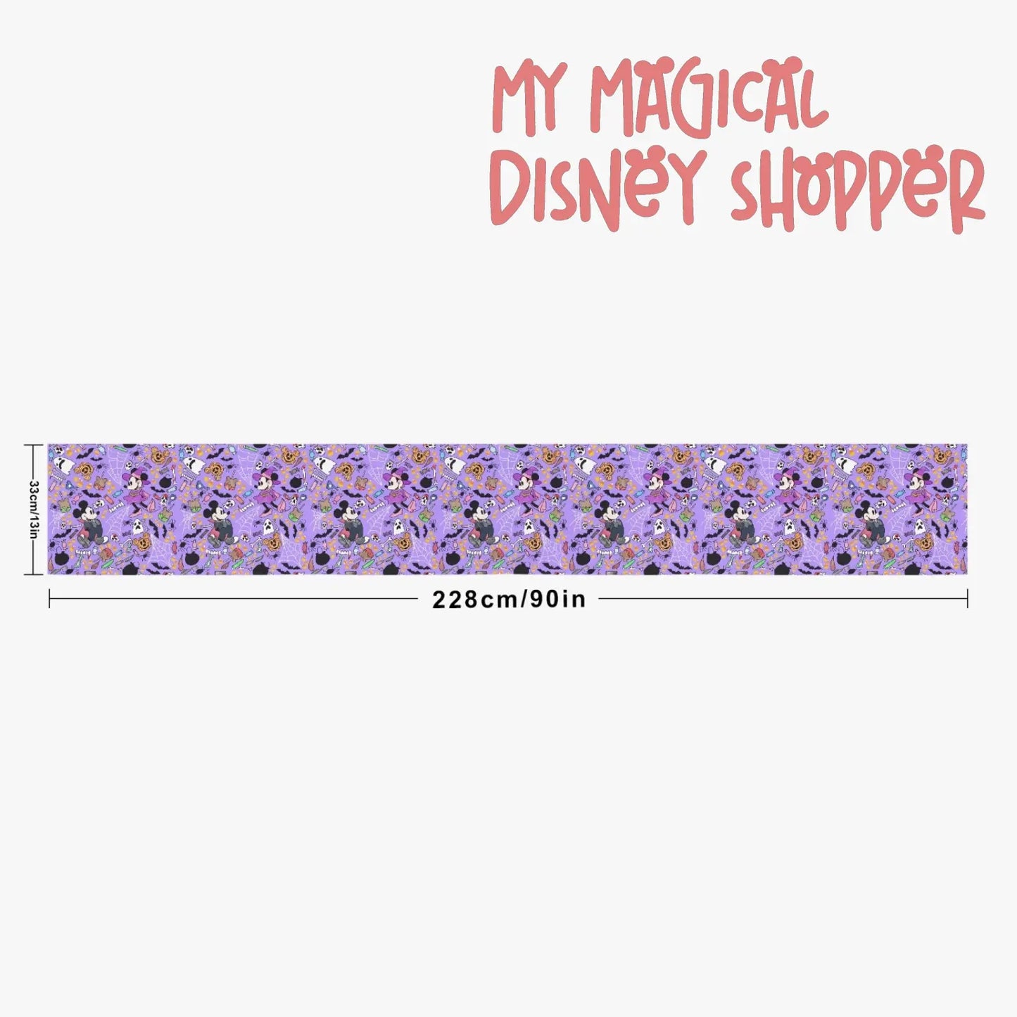 Purple Not So Scary 90" Table Runner