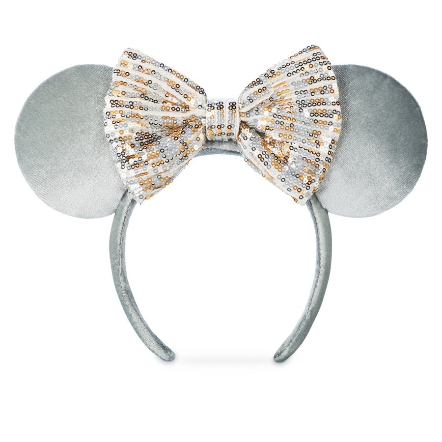 Silver Winter Frost Minnie Mouse Ear Headband