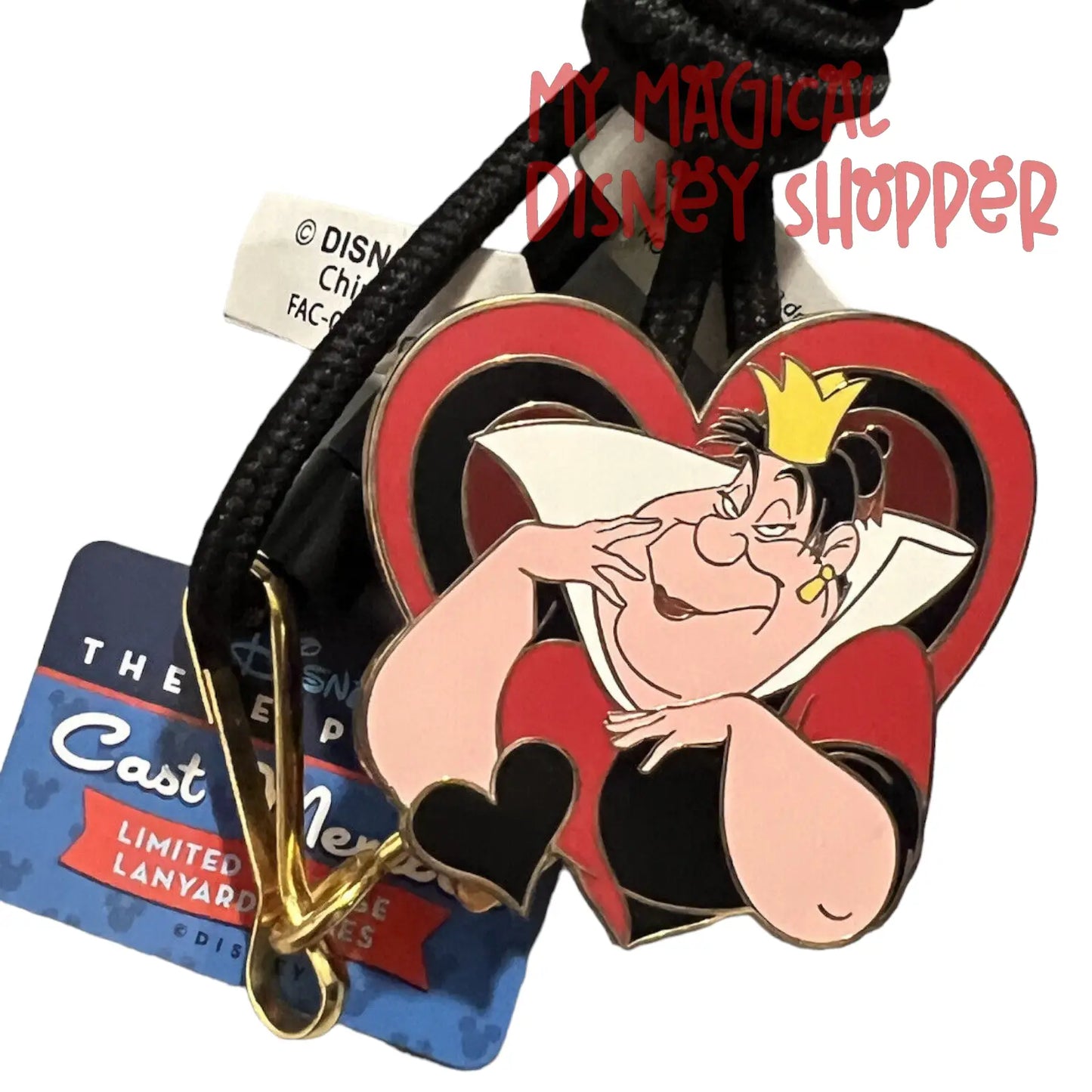 Queen of Hearts Alice in Wonderland Bolo Cast Lanyard