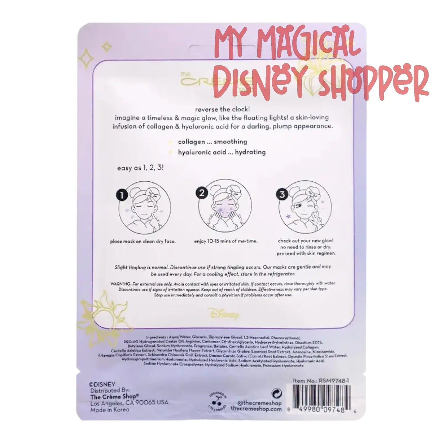 Rapunzel Timeless Glow Printed Essence Sheet Mask - The Creme Shop X Disney