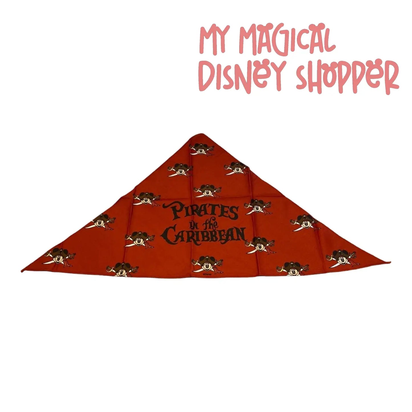 Red Disney Cruise Line Pirates in the Caribbean Party Pirate Mickey Bandana