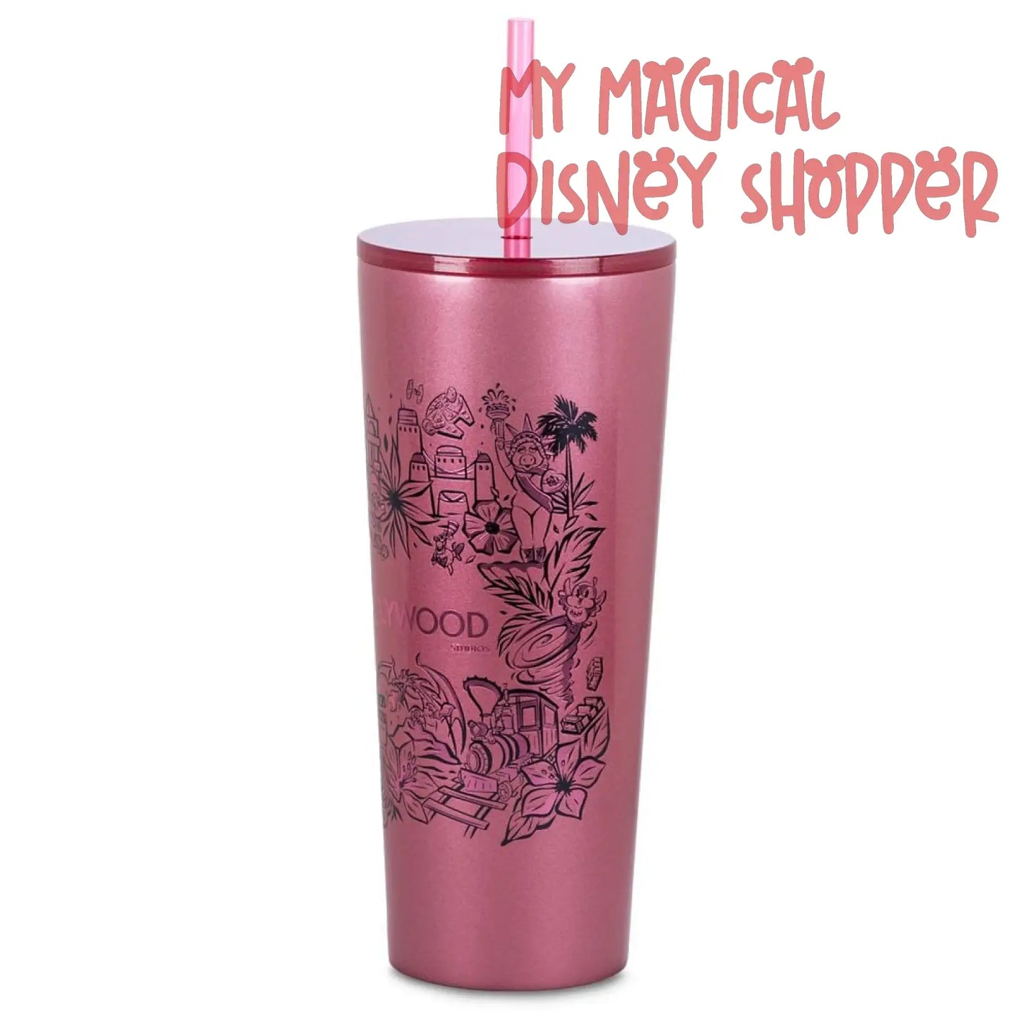 Shimmering Pink Disney’s Hollywood Studios Starbucks Tumbler