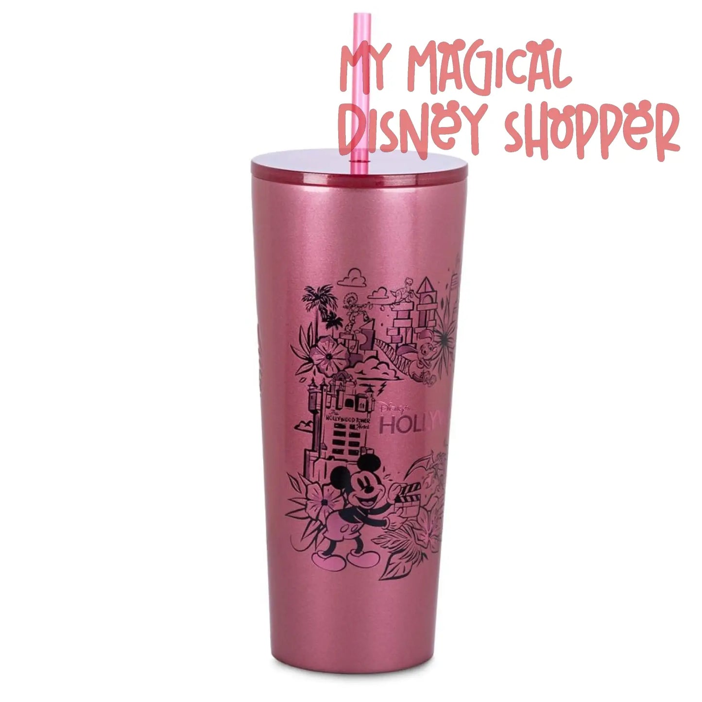 Shimmering Pink Disney’s Hollywood Studios Starbucks Tumbler