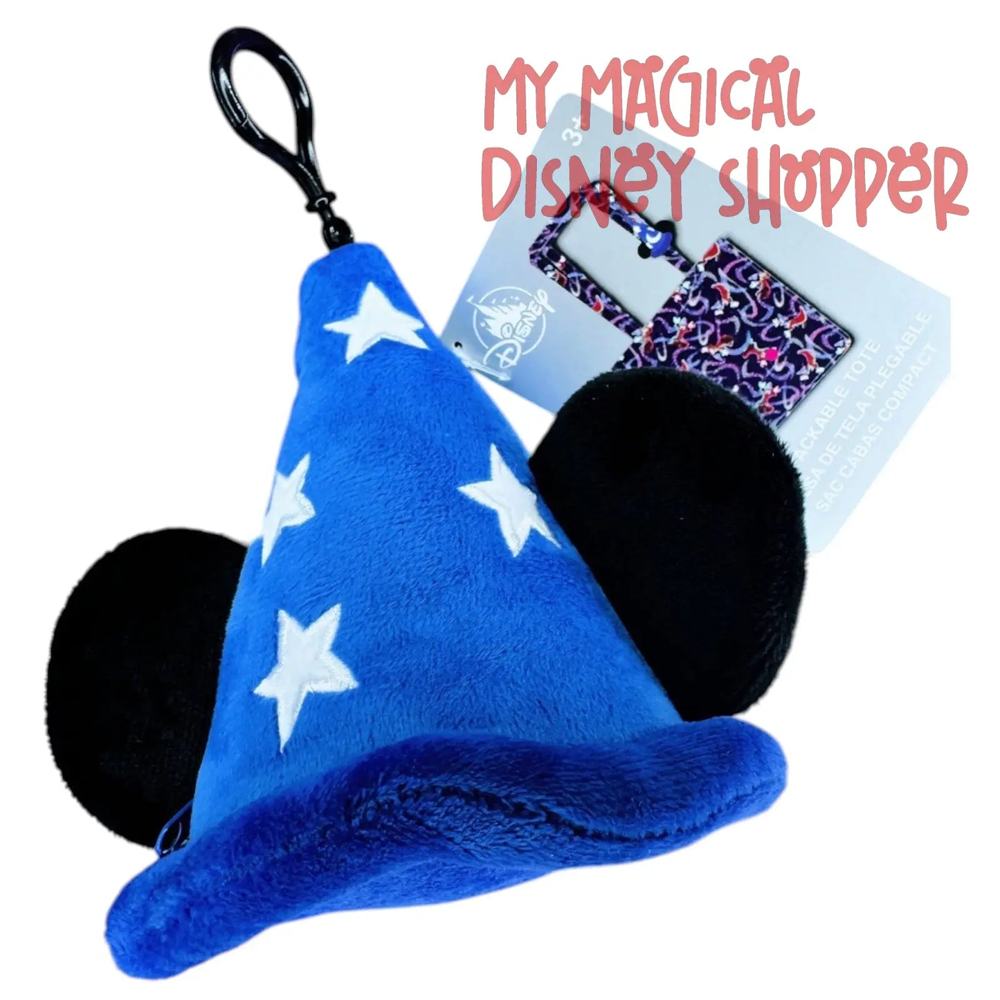 Sorcerer Mickey Hat Reusable Tote Bag Clip