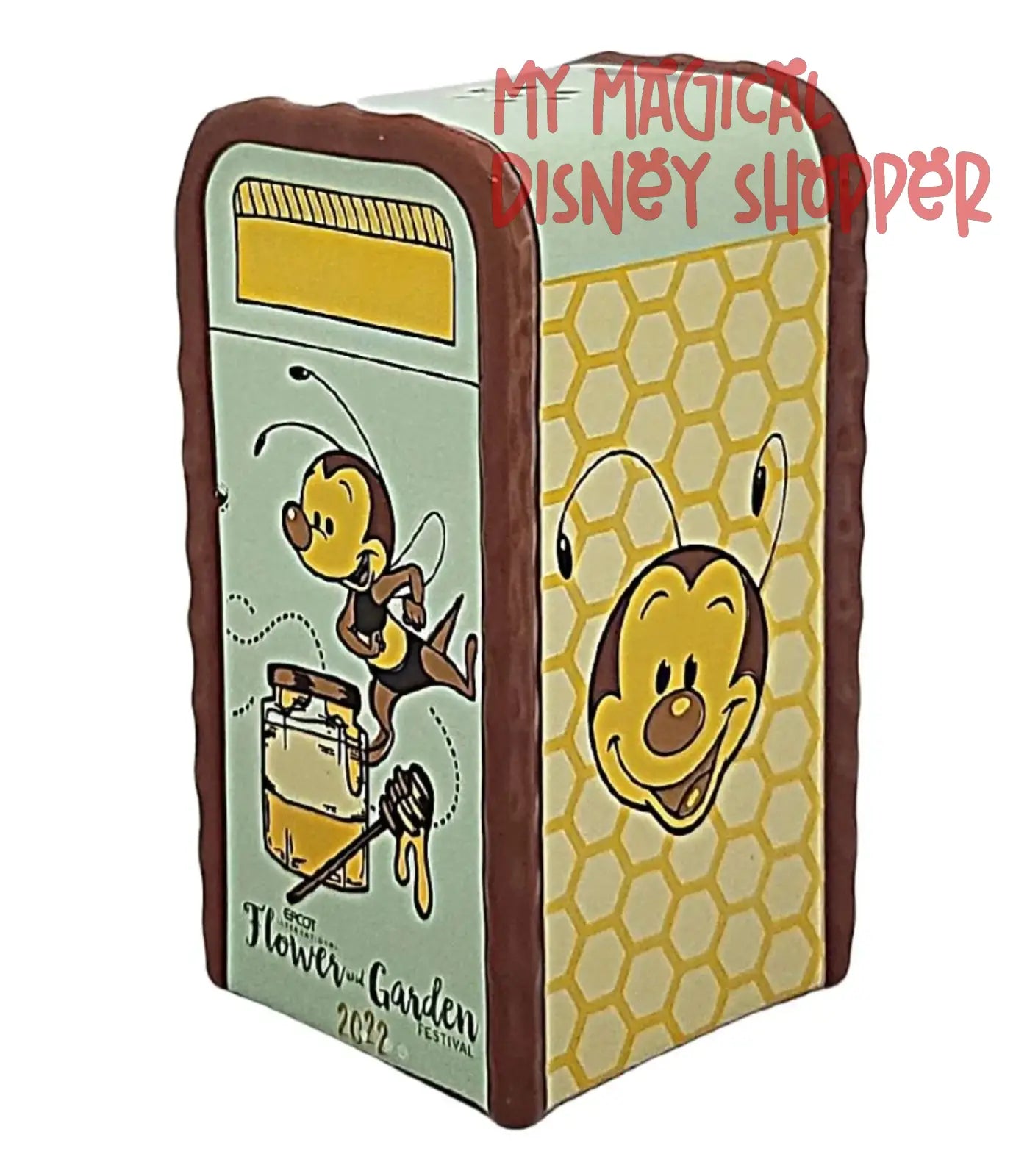 Spike Bee Trash Can Salt Pepper Shaker - Disney Flower Garden Festival 2022