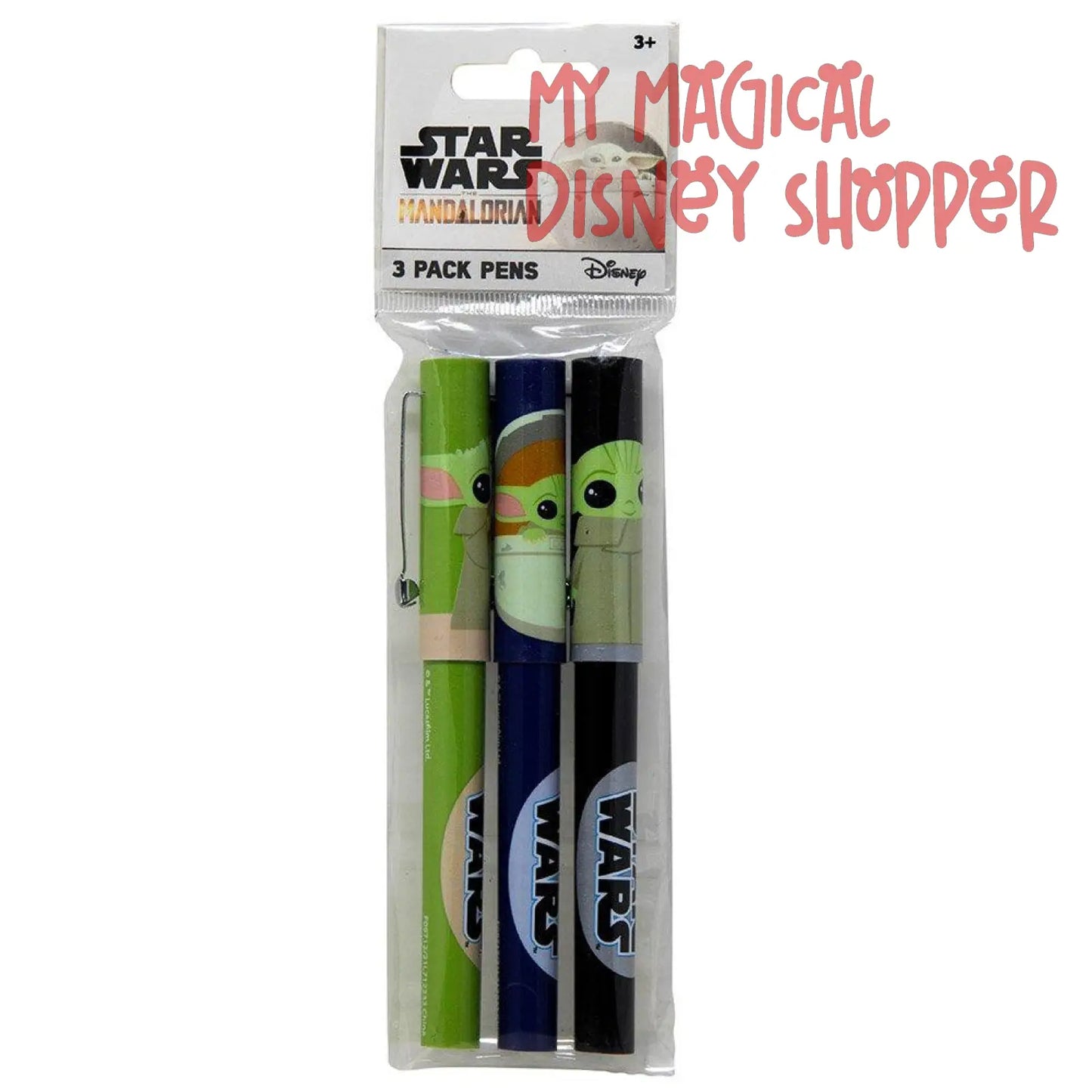Star Wars Mandallorian Grogu Pens - 3 Count