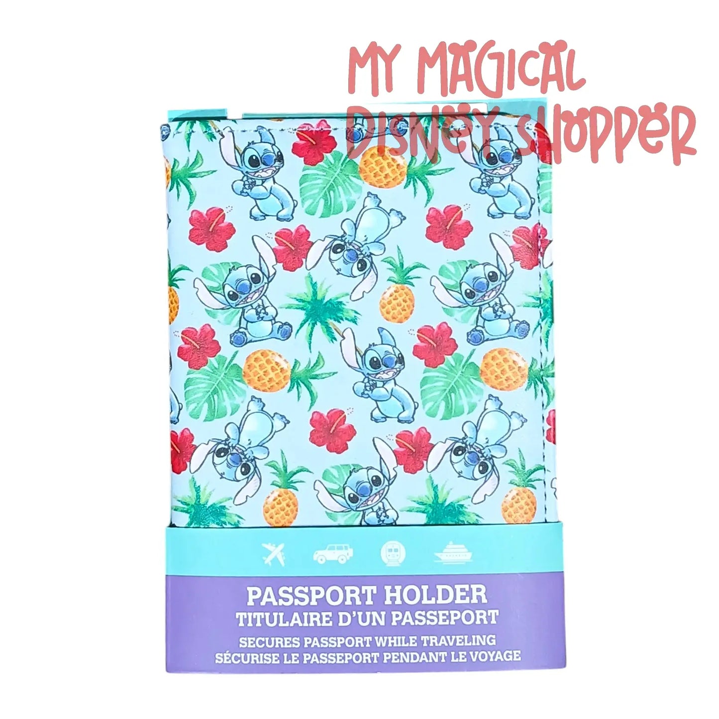 Stitch PU Leather Passport Case Business Name ID Card Holder ✈️💙