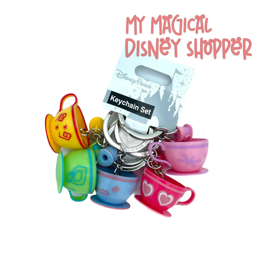 Teacups Disney Keychain Keyring Set