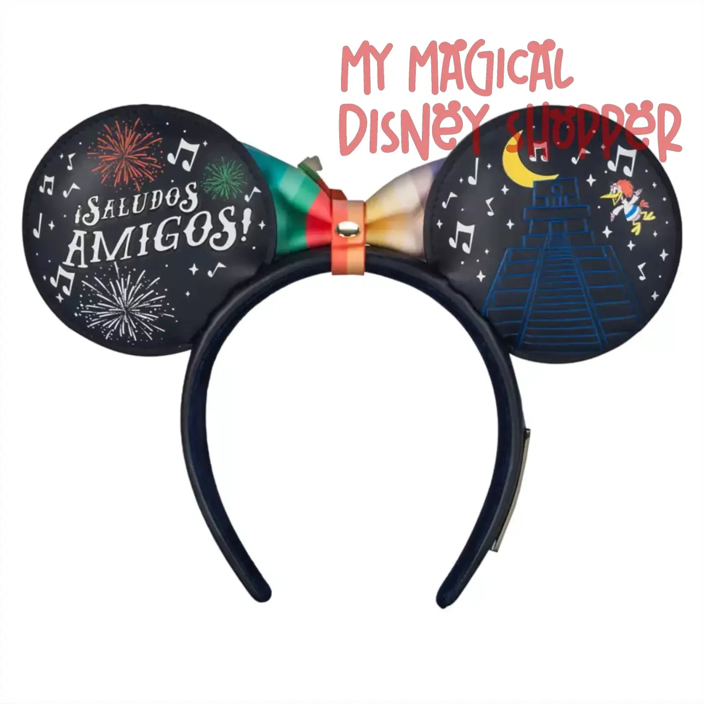 The Three Caballeros Glow-in-the-Dark Loungefly Ear Headband with Removable Bow – EPCOT