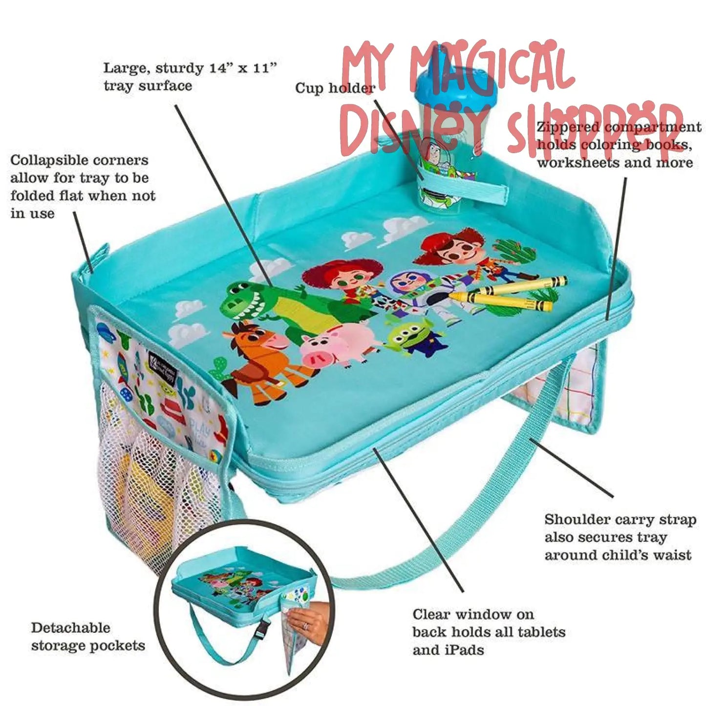 Toy Story Disney Baby 3-IN-1 Travel Tray and Tablet Holder