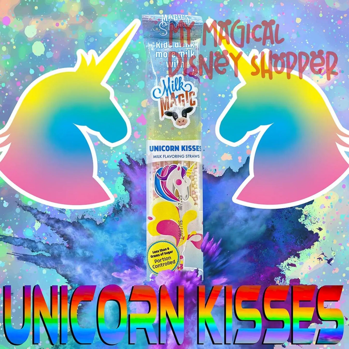 Tutti Frutti Unicorn Kisses Milk Magic Straws