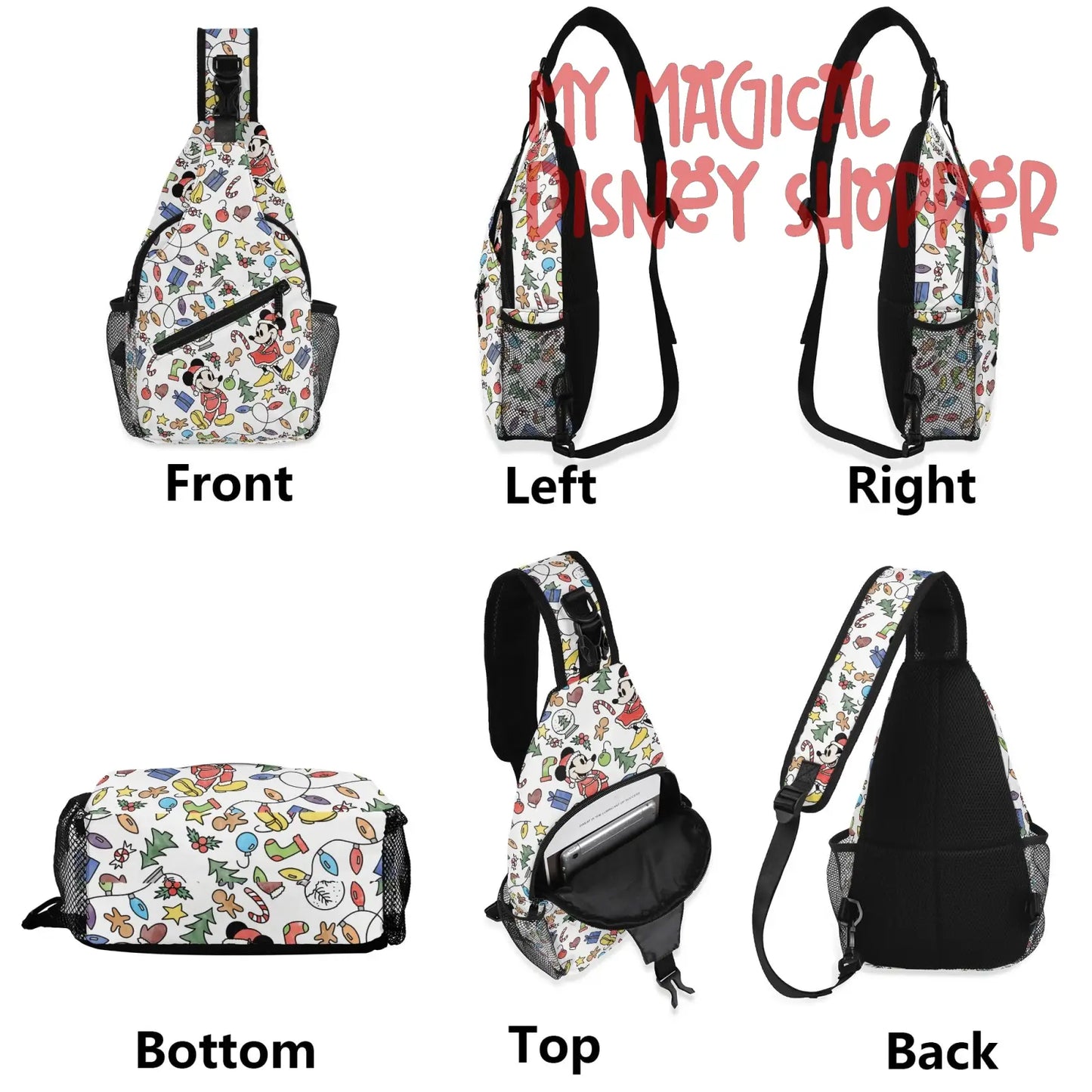 Very Merry Christmas Mouse All-Over Print Sling Bag