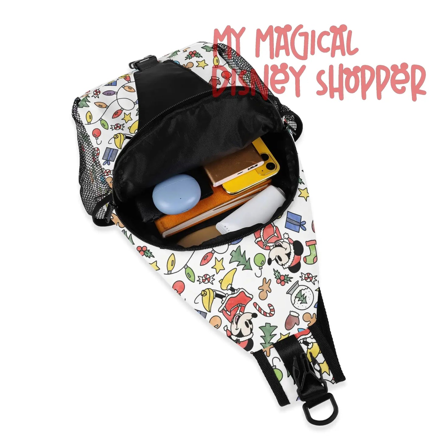 Very Merry Christmas Mouse All-Over Print Sling Bag