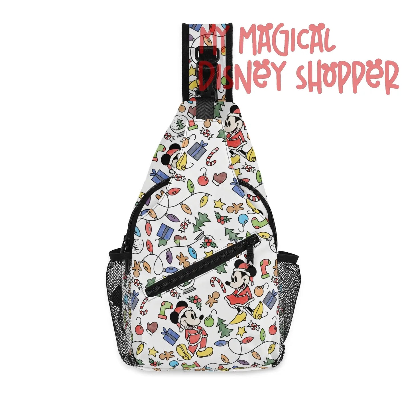 Very Merry Christmas Mouse All-Over Print Sling Bag