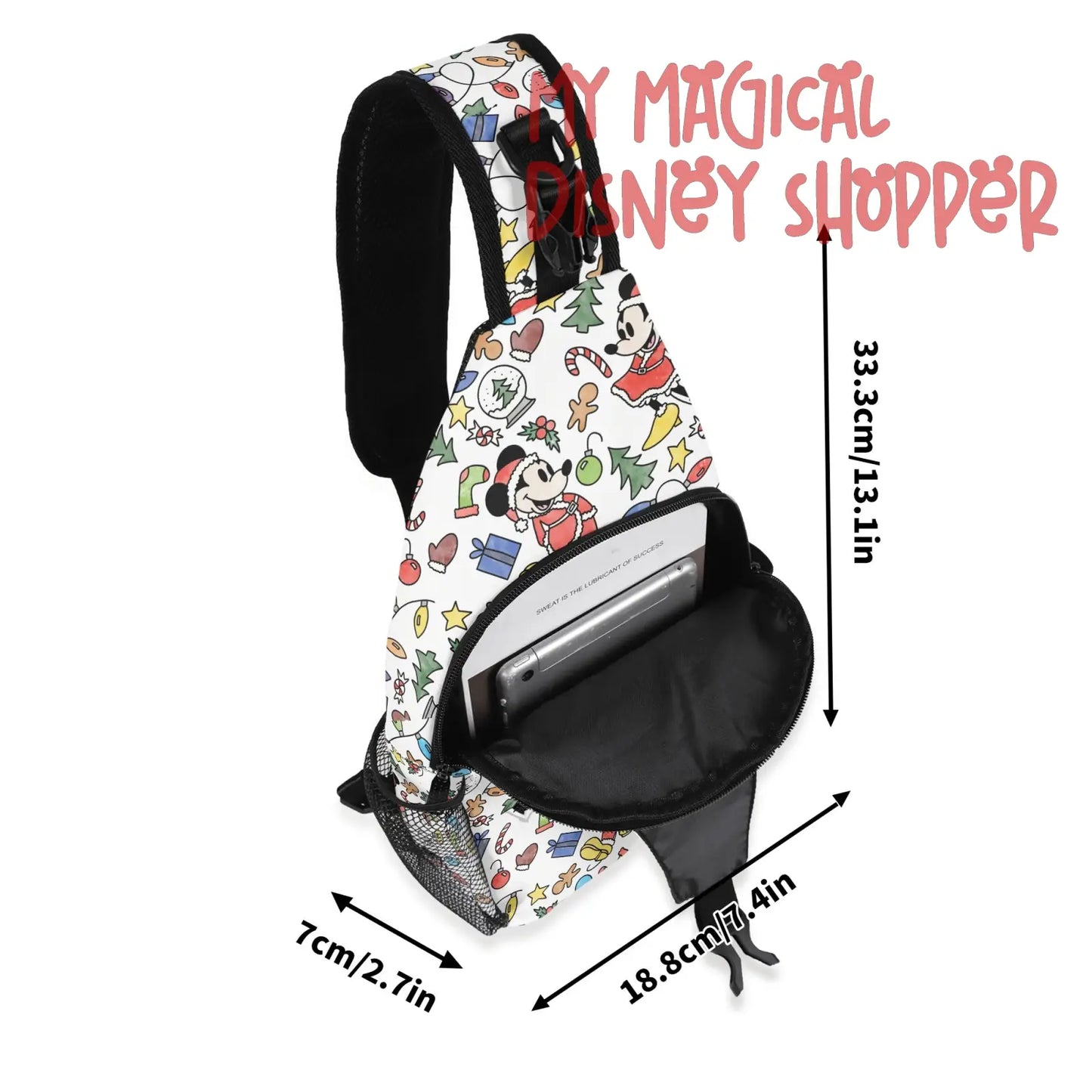 Very Merry Christmas Mouse All-Over Print Sling Bag