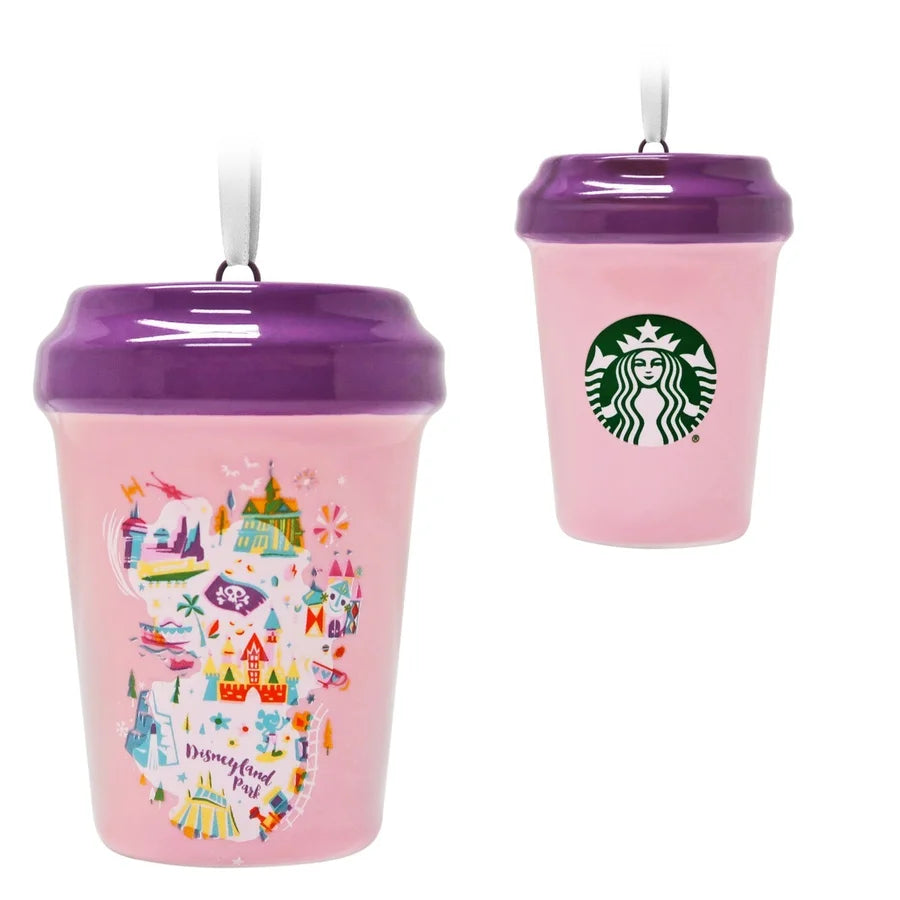 Disney Starbucks Cup Ornament - Disneyland 60th Starbucks