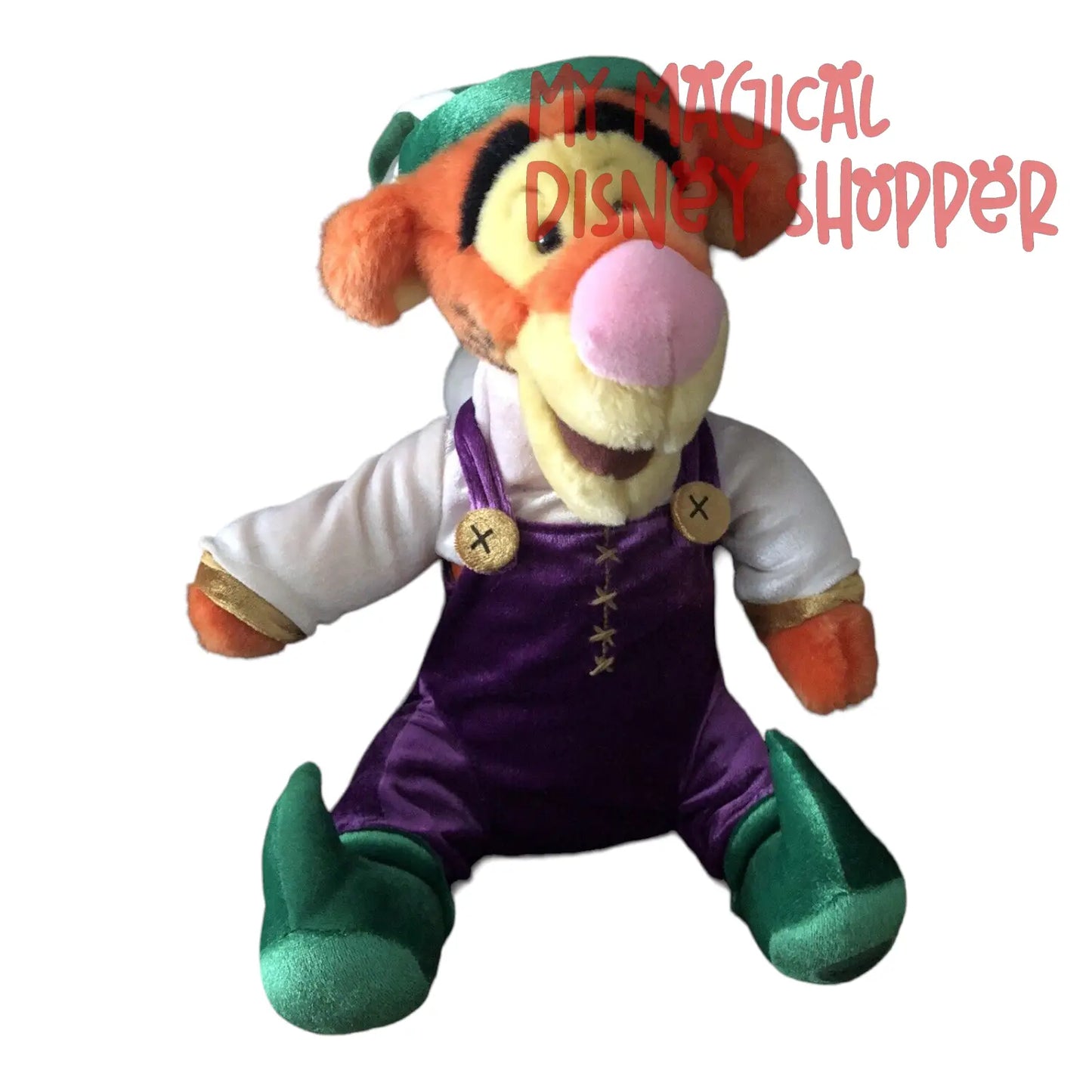 Vintage Christmas Tigger Elf Plush