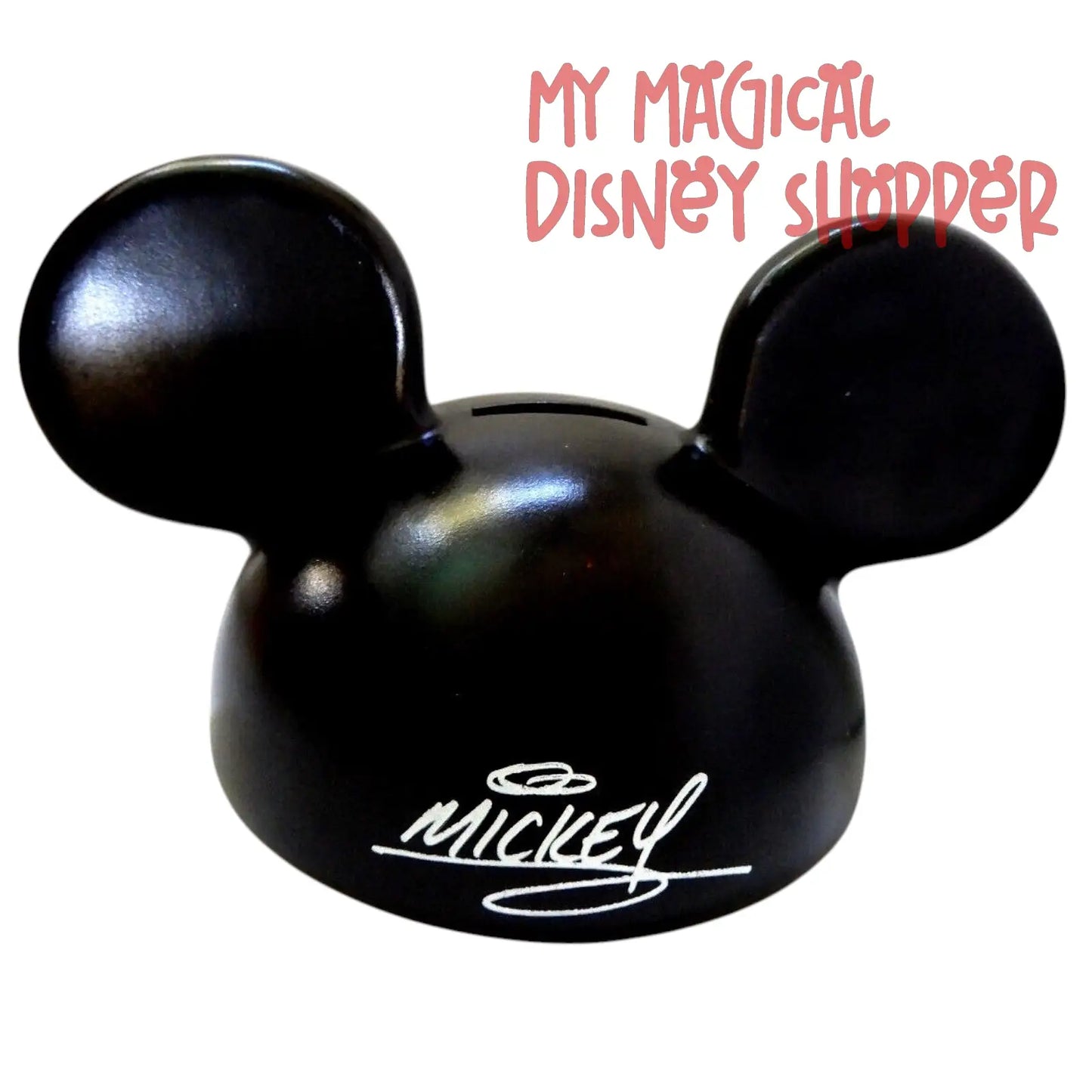 Vintage Mickey Mouse Ears Hat Black Plastic Coin Bank