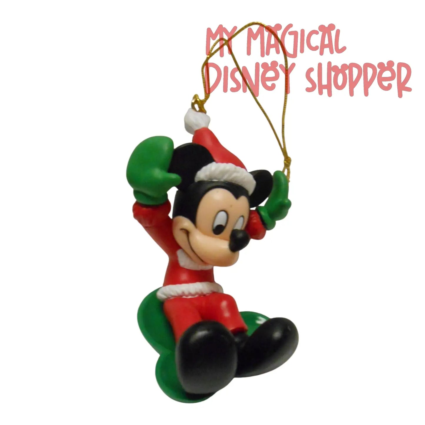 Vintage Tree-rific Treasures Mickey Mouse Sledding Ornament