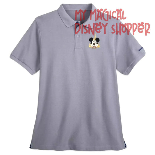 Walt Disney World 50th Anniversary Embroidered Mickey Castle Polo - Size Adult Large