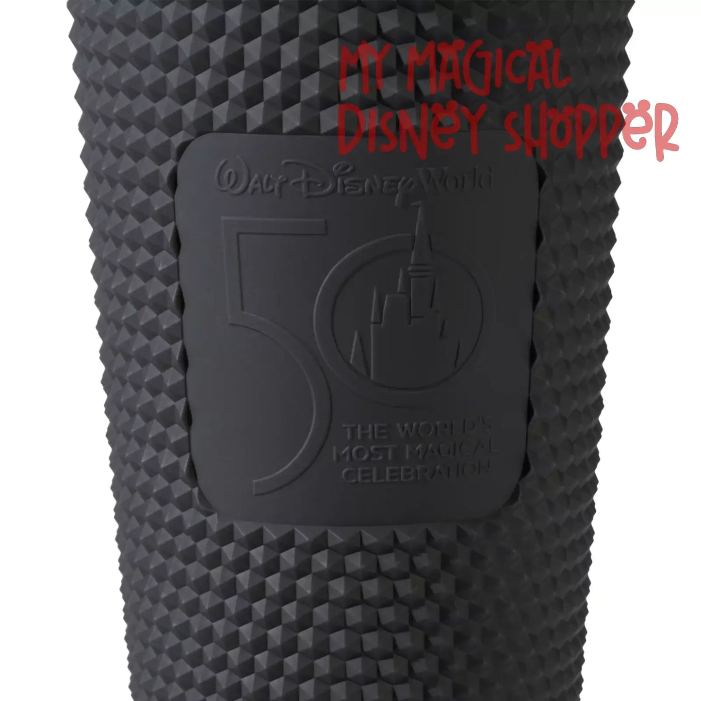 Walt Disney World 50th Anniversary Geometric Starbucks Tumbler with Straw – Black
