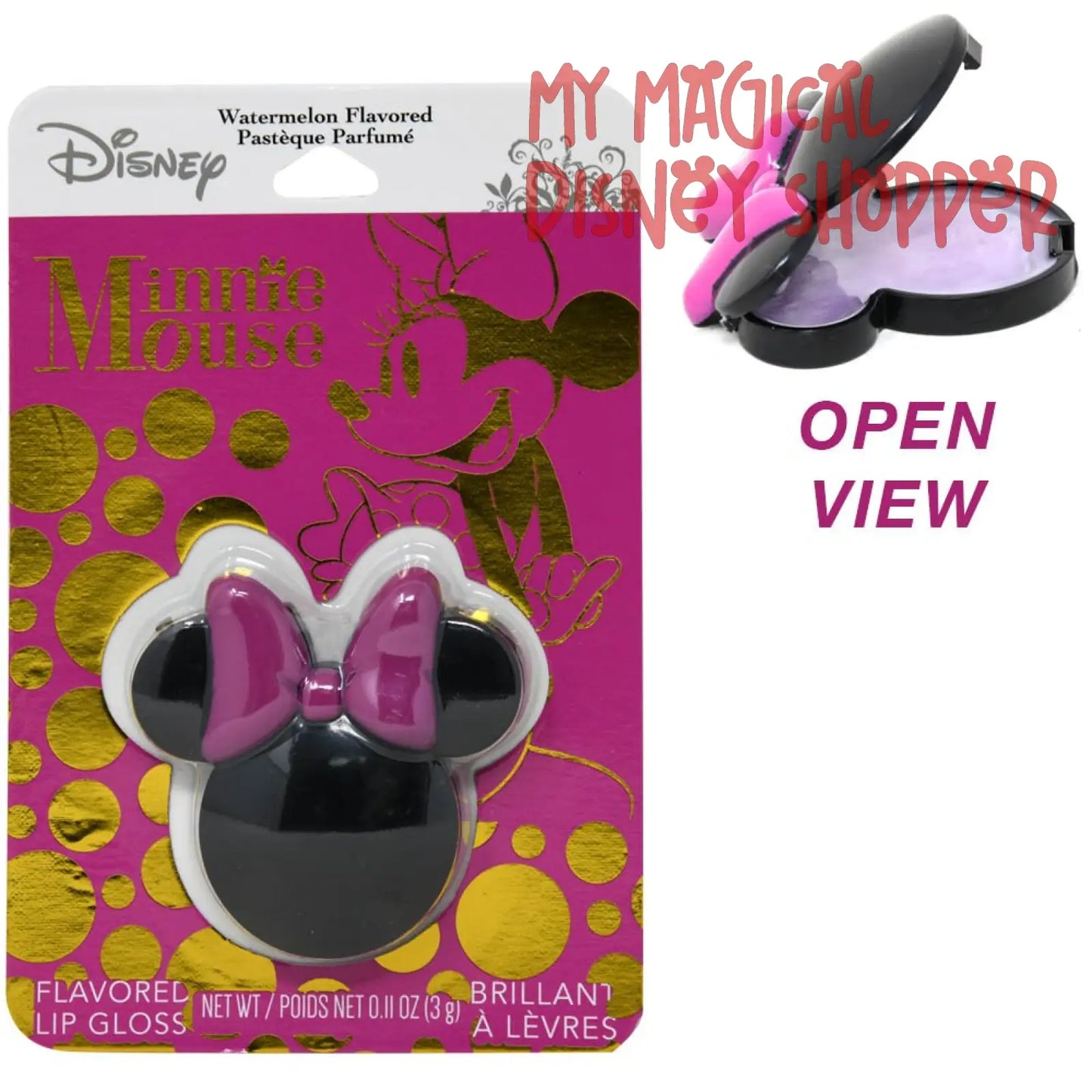 Watermelon Minnie Mouse Head Shaped Lip Gloss