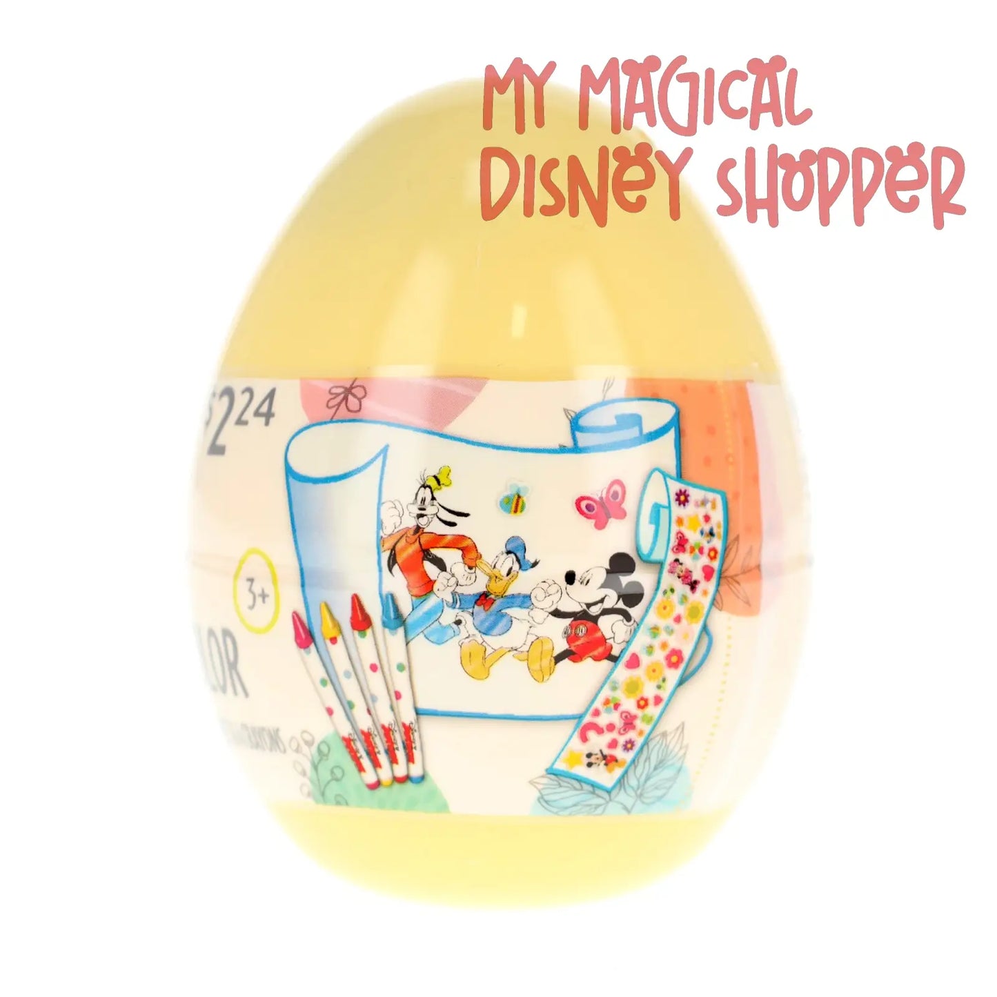 Way To Celebrate Mickey and Minnie Mouse Sticker N Color Activity Egg