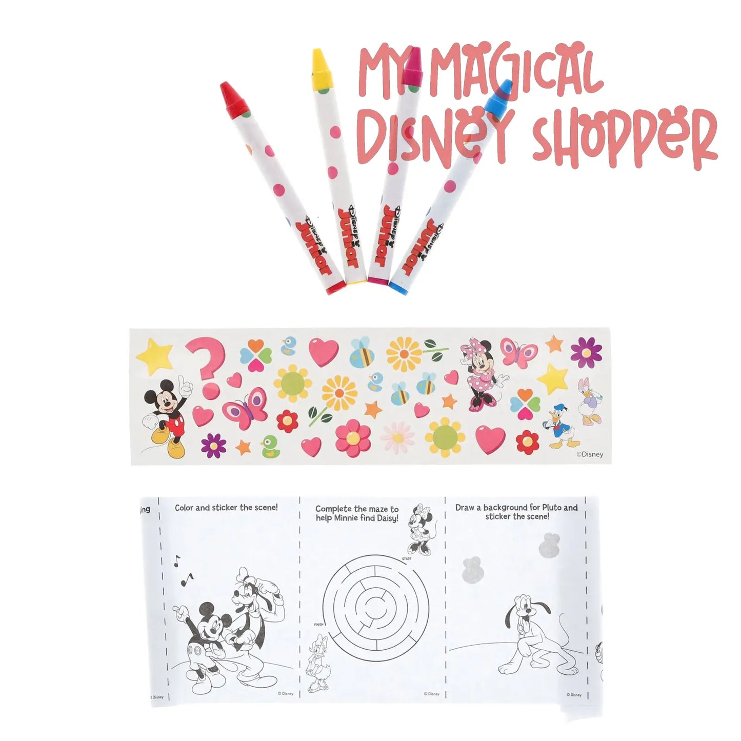 Way To Celebrate Mickey and Minnie Mouse Sticker N Color Activity Egg
