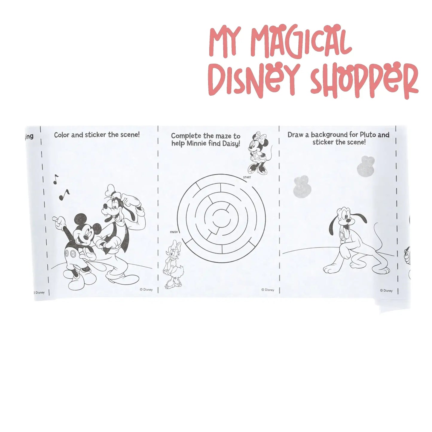 Way To Celebrate Mickey and Minnie Mouse Sticker N Color Activity Egg
