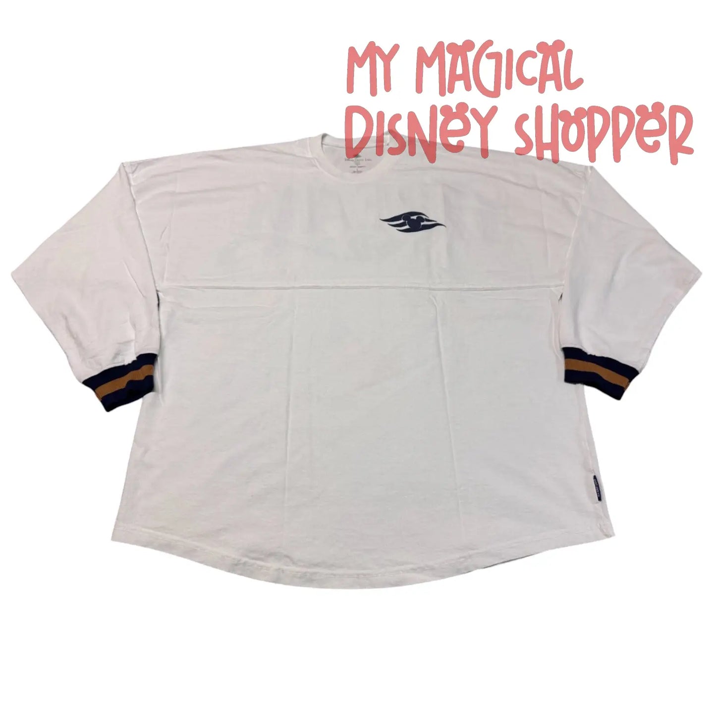 White Cuffed Disney Cruise Line Disney Dream Adult Spirit Jersey - Adult Small