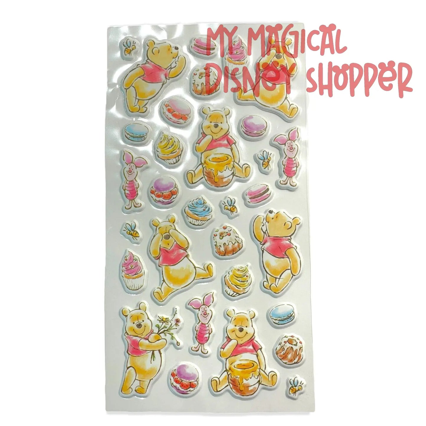Winnie the Pooh & Piglet Puffy Stickers - 30 Count