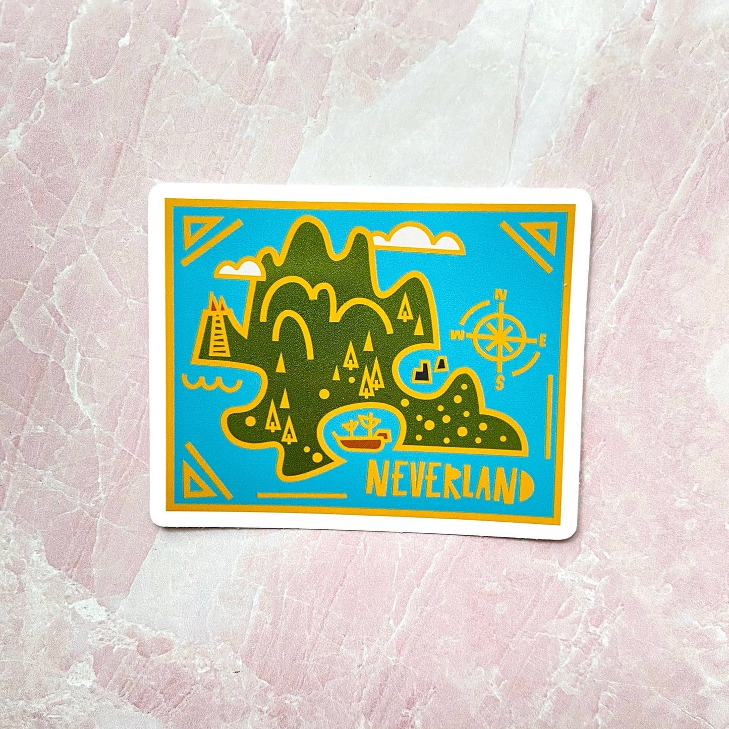 Neverland Peter Pan Map Sticker
