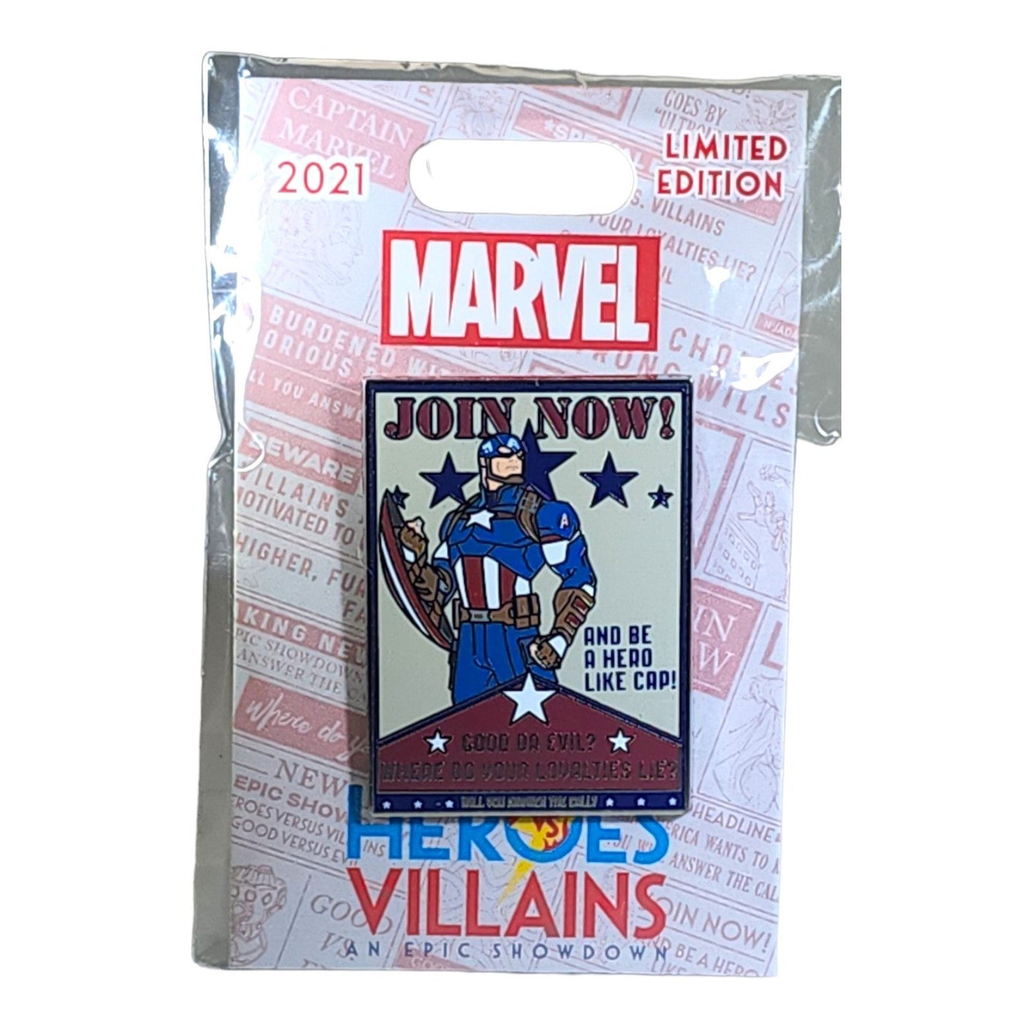 Captain America Recruitment Poster Series - Heroes vs Villains Pin Event - Limited Edition 2000