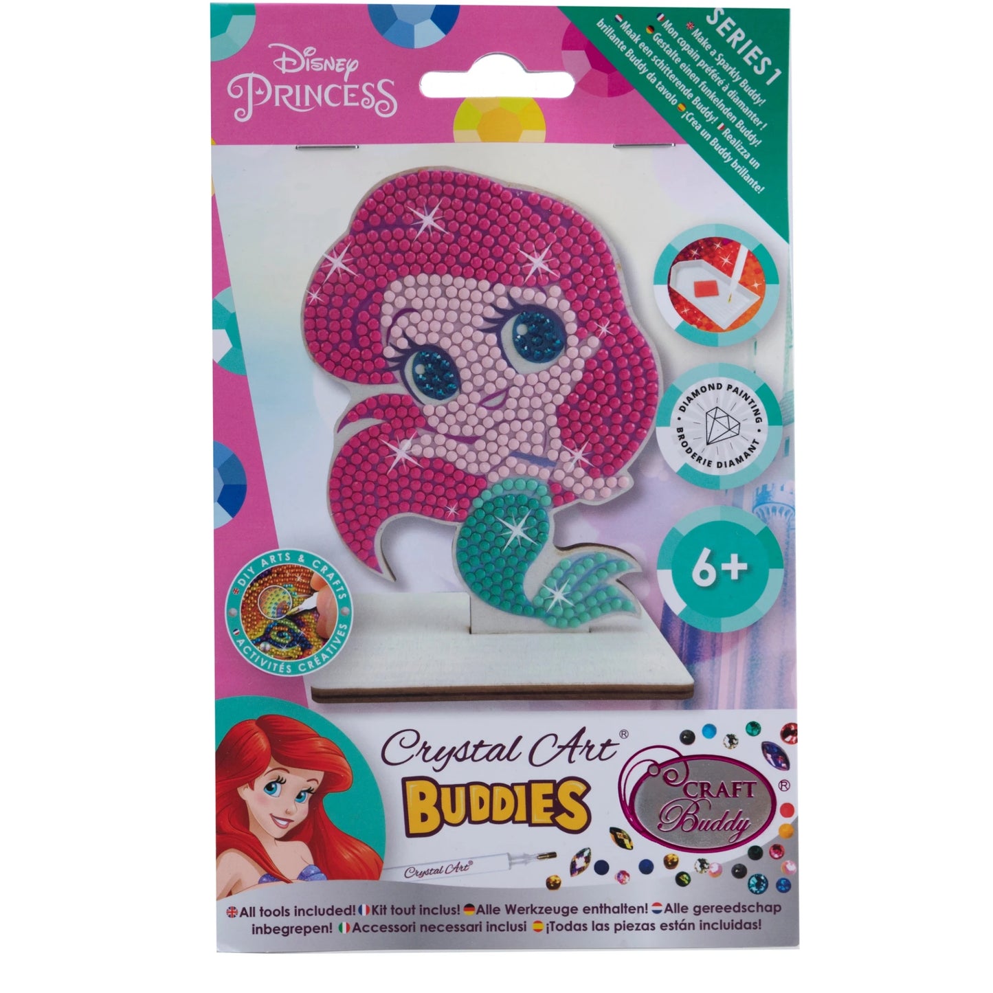 Ariel Little Mermaid Crystal Art Buddies Kit