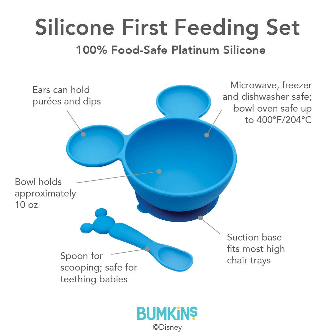 Silicone First Feeding Set: Blue